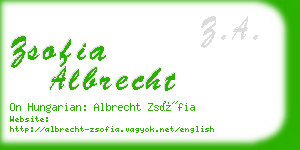 zsofia albrecht business card
